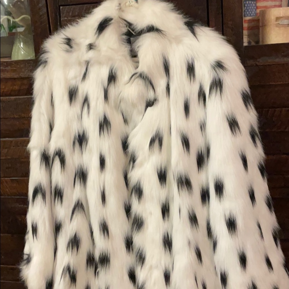 Dennis Basso 2X faux fur coat